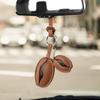 Cowhide Bag Charm Exquisite Coffee Bean String Pendant Keychain All-match Cute Backpack Pendant Bags Accessories Handbag