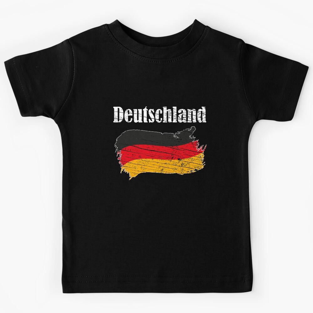 Deutschland German Flag Vintage Graphic - Germany Lovers Tourists Souvenir Cool National Gift Kids T-Shirt 160