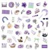50 Lavender Stickers For Girls' Journals, Notebooks, Phone Cases, Water Bottles, And Decorations