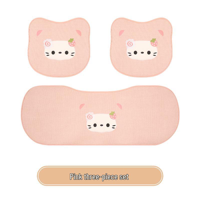 Universal Cotton Linen Cat Cartoon Car Seat Cushion for Women - Fits Volkswagen ID3