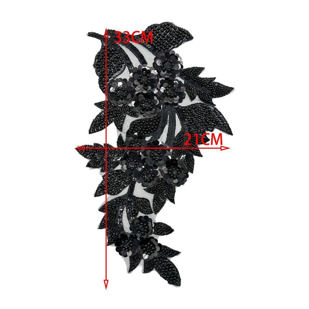 Fashion 3D Sequin Flower Patches Handmade Embroidery Embroidered Patches DIY Handwork Patches Wedding Dress