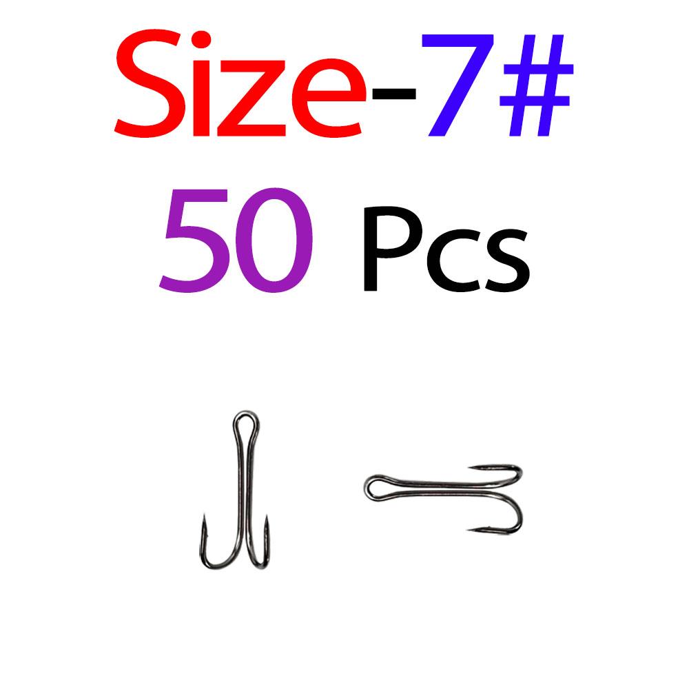 MNFT 50 יחידות קרס דייג כפול קרסים לצפרדעים קשירת פליי קרסי דיג פתוח חד 3X חזק פלדת פחמן גבוהה קוצני קרס שחור