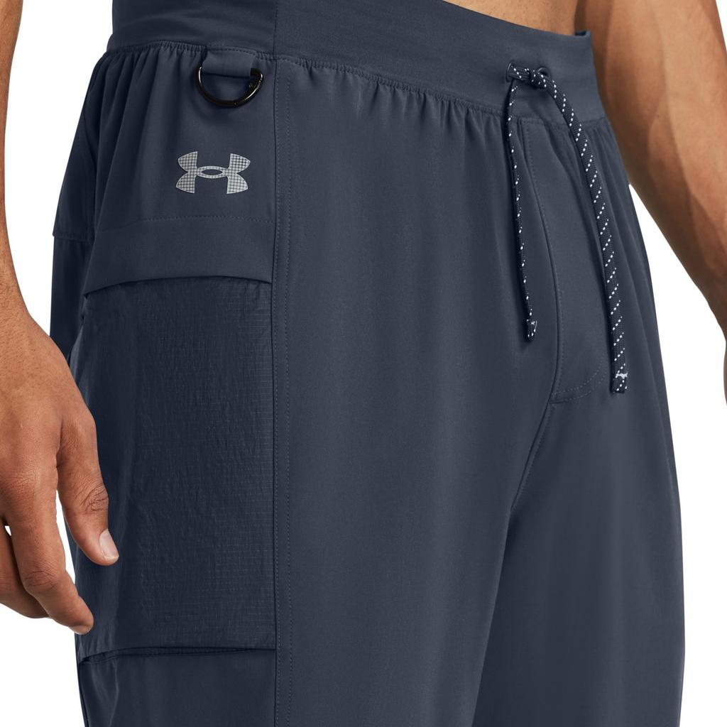 Under Armour Jednokolorowe Luźny Krój Wodoodporne Szybkoschnące Dzianinowe Spodnie Sportowe Męskie doły Szary 1383245-044