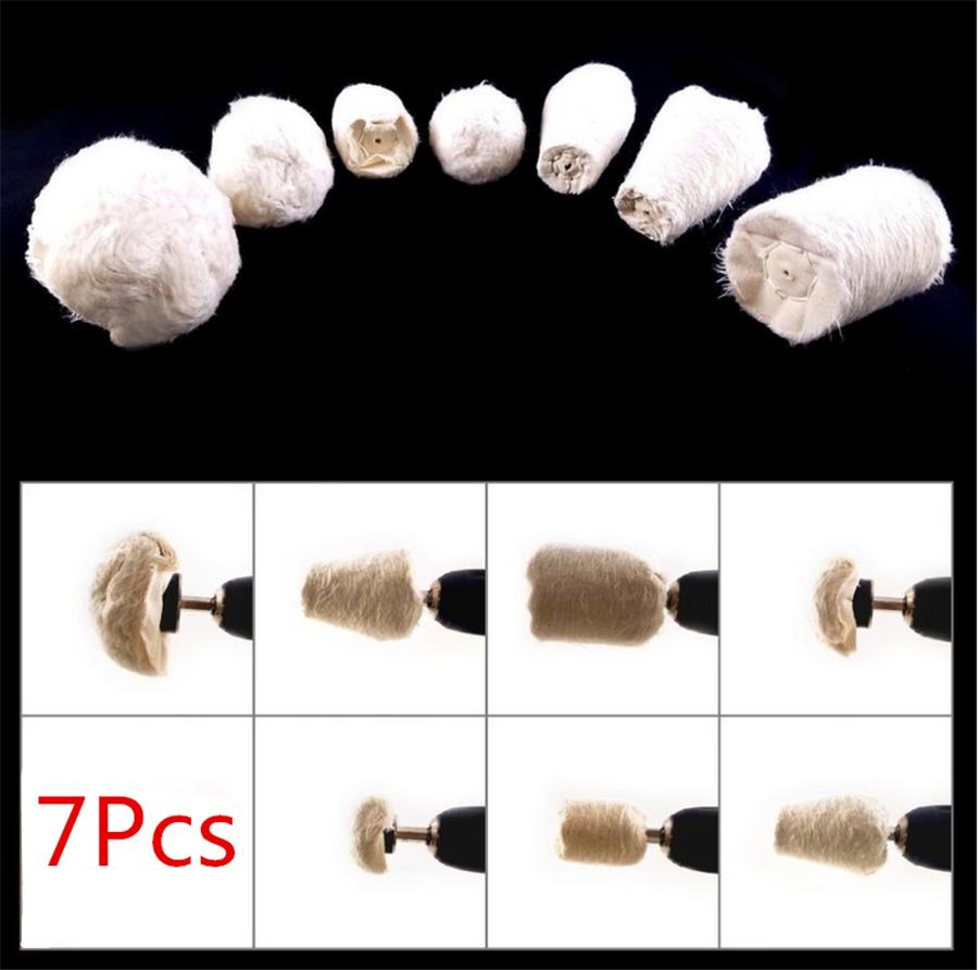 7x Metal Polishing Kit Buffing Pad Mop Wheel For Aluminum Stainless Steel Chrome