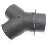 60mm/75mm Y Branch T Piece Air Vent Ducting Outlet Connector For Webasto Air Diesel Parking Heater Exhaust w/Regulating Valve