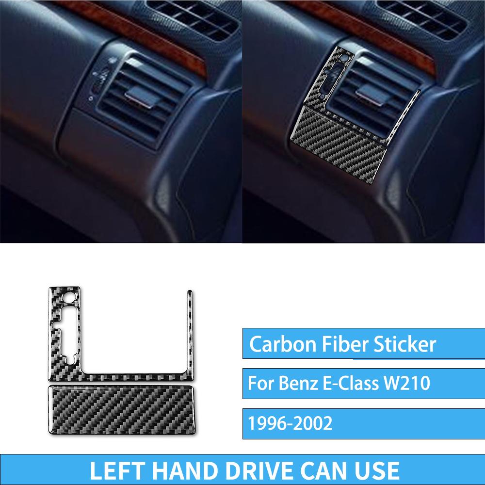 Carbon Fiber Car Interior Accessories Center Console Dashboard Gear Full Set Tuning Stickers For Mercedes W210 E Class 1996-2002