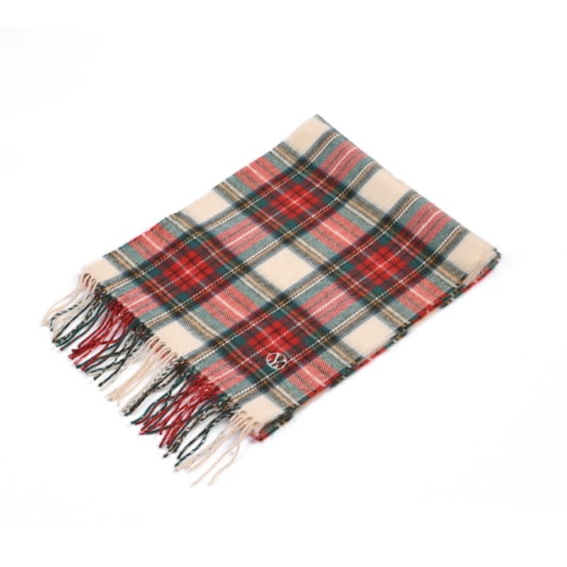 YAN13 RETRO CHECK MUFFLER_BEIGE