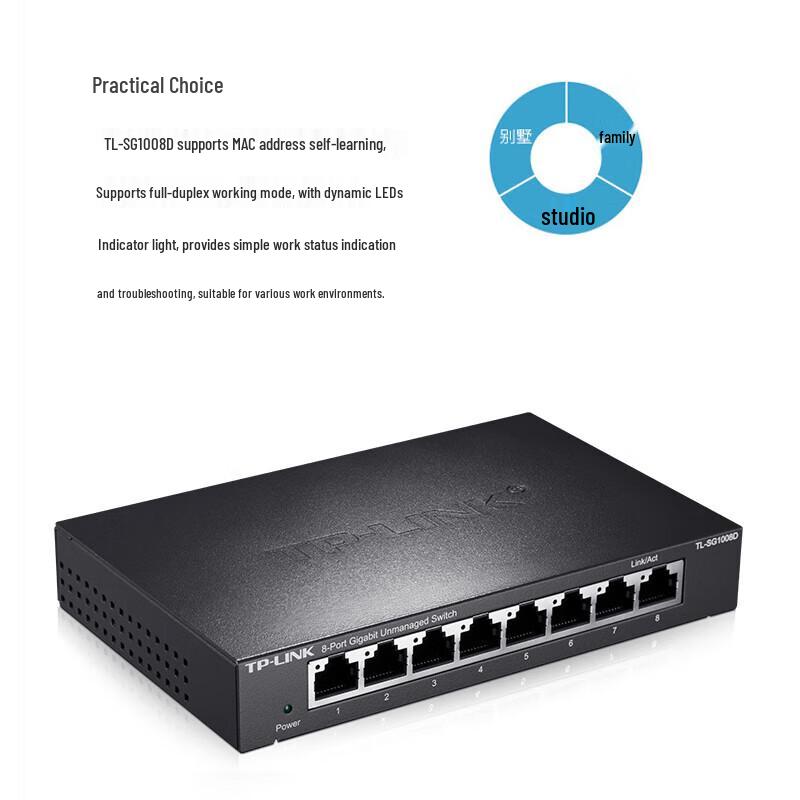 TP-LINK TL-SG1008D 8-Port Gigabit Ethernet Switch