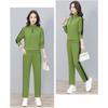 Fashion Women Half Zip Stand Collar Sportswear Suit Casual Spring Autumn Outdoor Sports Two Piece Tracksuit for Ladies