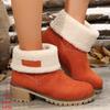 European and American new thick-soled velvet thickened snow boots for women's foreign trade large-size warm towel short boots cotton shoes for women
