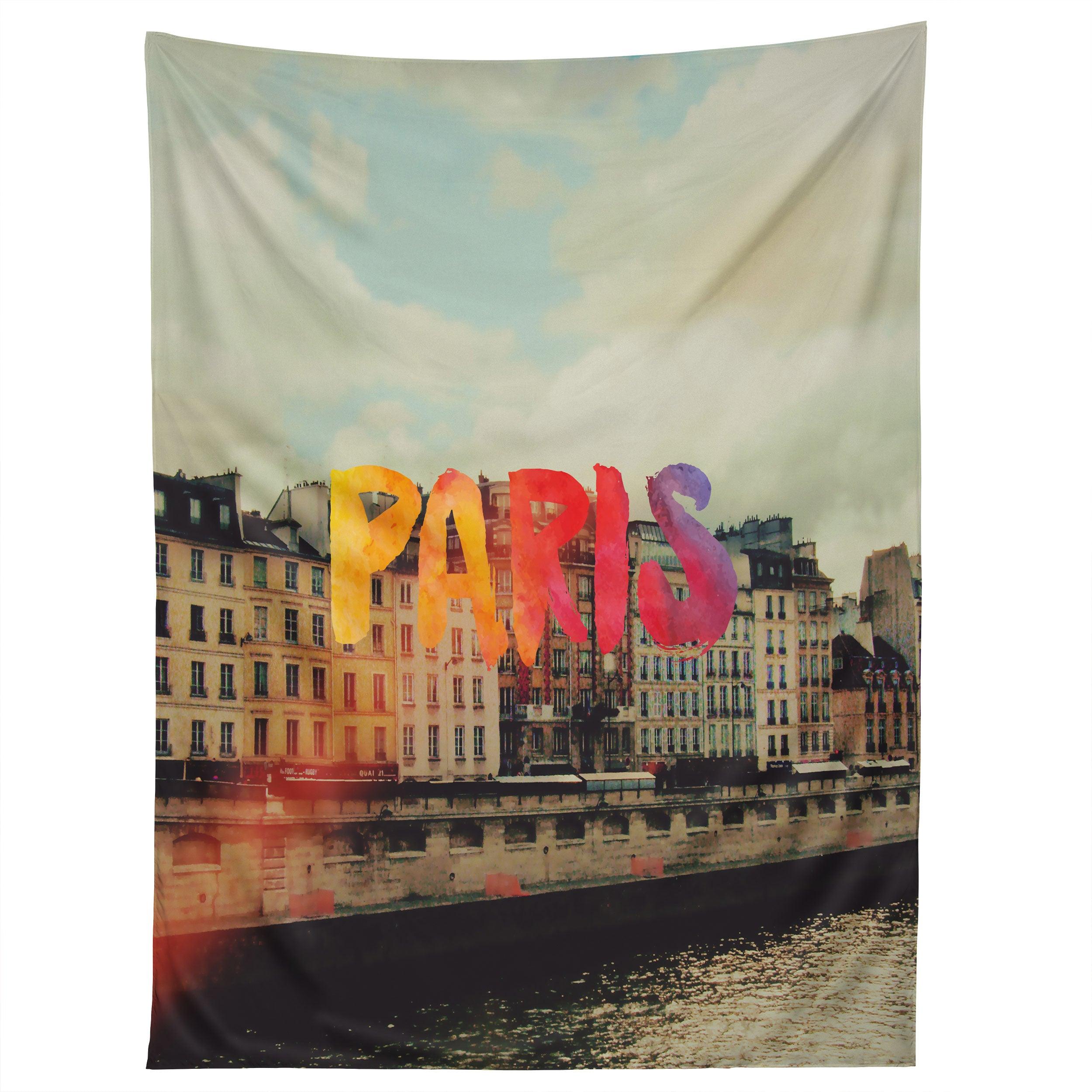 PARIS FOR A DAY tapestry 75x100