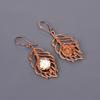 Mother Of Pearl Gemstone Copper Electroformed New Dangling June Earrings Jewelry V-104