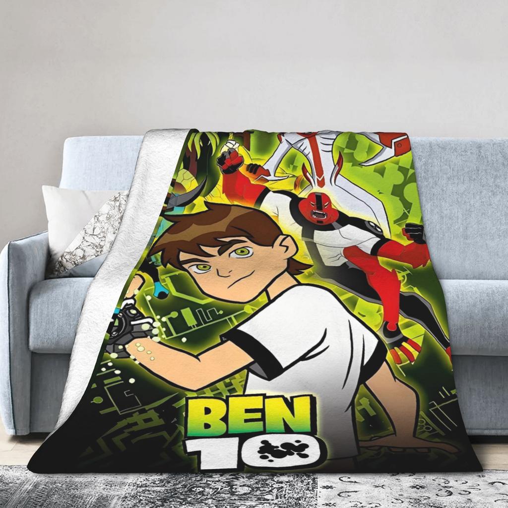 Ben 10 Omnitrix Pluszowy Koc Dziewczynki Chłopcy Flanelowy Koc Na Kanapę Łóżko Miękki Niestandardowa Jakość Narzuta Pomysł Na Prezent