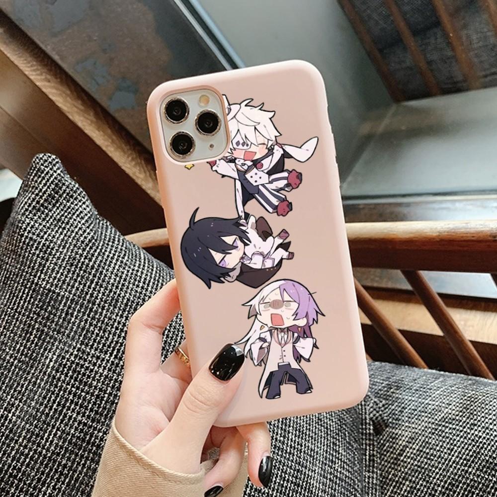 

Anime Bungou Stray Dogs Phone Case for iPhone 14 11 12 13 Mini Pro Xs Max 8 7 6 6S Plus X XR Solid Candy Color Case iphone X or XS