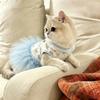 Pet dog clothes cute cartoon print tutu spring summer cat ballet gauze skirt princess style dress