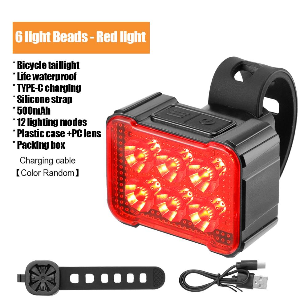 Bicycle Lights Rechargeable Bike Headlight Taillight Bicycle Front Rear Light Cycling Lantern MTB Bike Lamp for Night Riding