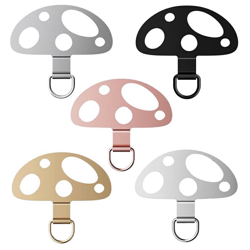 5-Pack Metal Phone Tether Tab Mushroom-Shaped Phone Lanyard Patch Phone Strap Replacement Part A