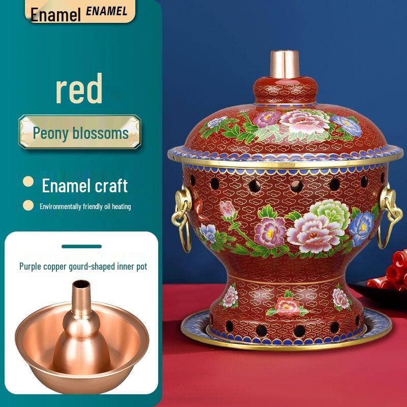 Songyunqing Thickened Pure Copper Enamel Personal Hot Pot