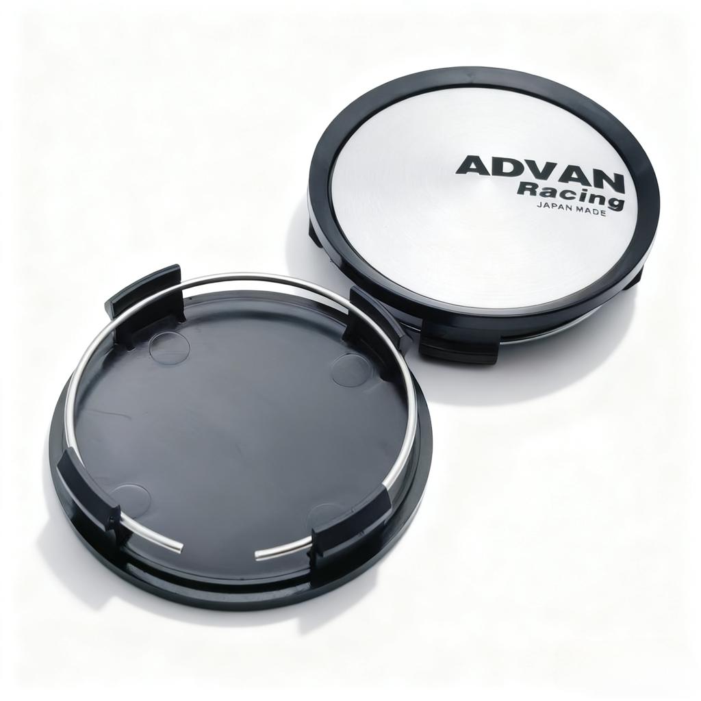 4pcs JDM ADVAN Racing Logo Emblem Badge Car Wheel Center Caps 74MM 69MM Wheels Hub Cap Rim Hubcaps Cover Replace Car Accessories