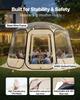 Pop up Bubble Tent, 3.36 x 3.45 m Waterproof & UV-Resistant, Clear Camping Tent Shelter, Outdoor Garden Dome Igloo Tents with Windows, 540° Panoramic