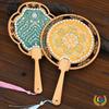 Handmade Brocade Pearl Fan Kit: Ancient Style Round Fan, Perfect for Team Building or Small Gifts