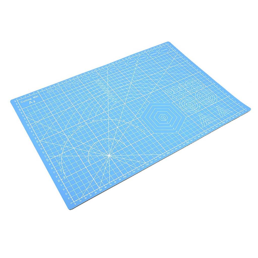 Grid Lines PVC Cutting Mat Self Healing Paper Leather Fabric Cutting Board(Blue)