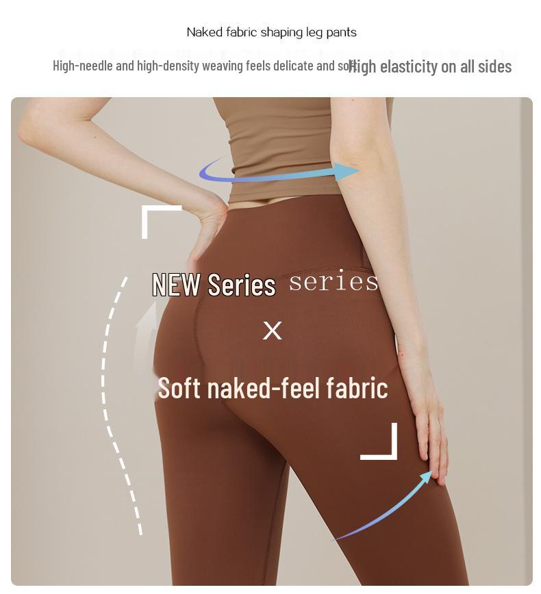 [2025 New Color] Women's High-Waist Butt-Lifting Yoga Pants - Nude Feel, Anti-Roll, Perfect for Running & Fitness