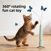 Brinquedo de Gato Borboleta Rotativo Automático com Auto-Brincadeira Elétrica e Haste Motorizada Adequado para Raças Adequado para Entretenimento de Gatinhos de Interior