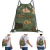 Ball Python Morphs Pattern Moss Green Backpacks Multi-function Drawstring Bags Shoes Bag Book Bags for Travel School