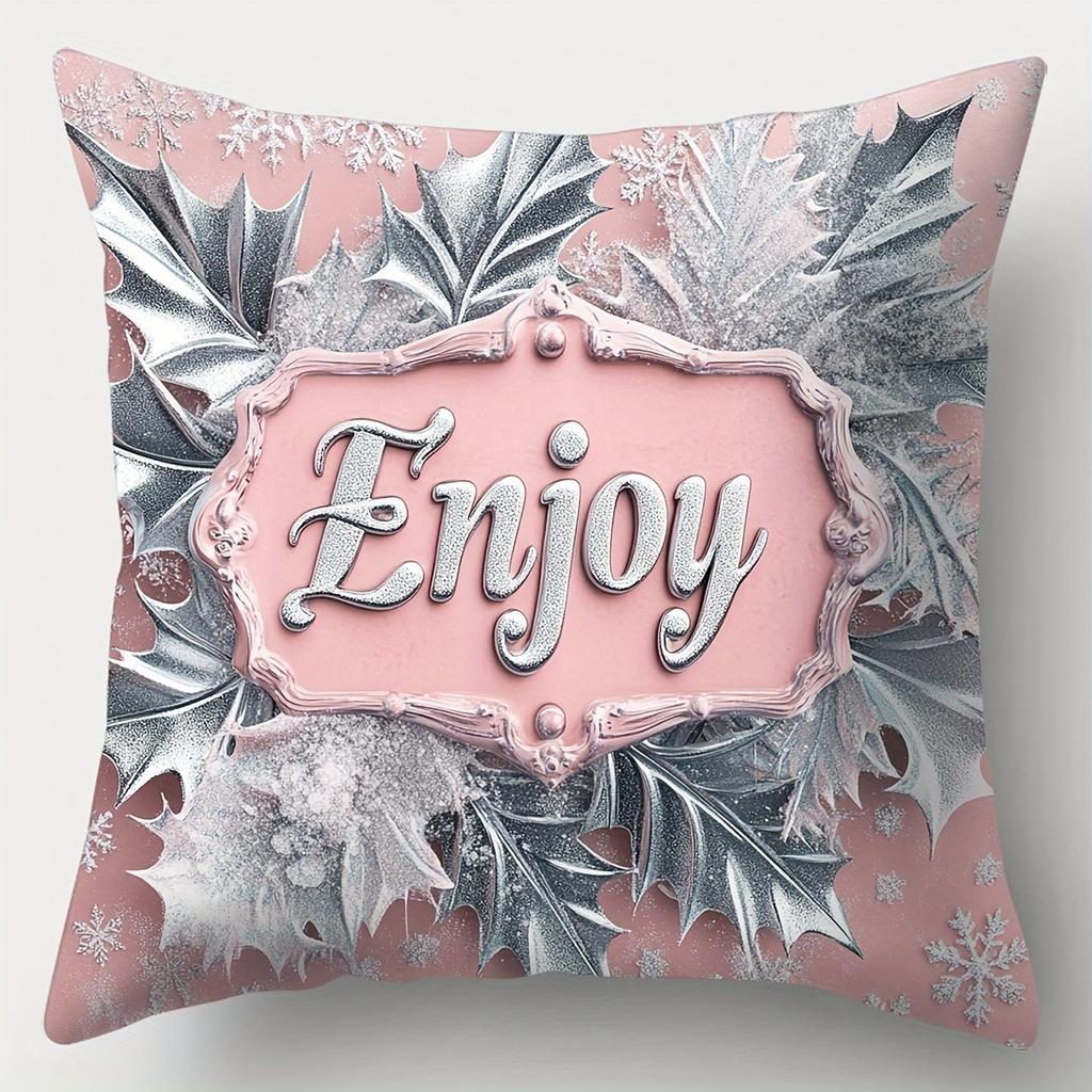 Weihnachtsdeko Kissenbezug Neujahrsgeschenk Rosa Niedlich Schneemann Weihnachtsmann Kissenbezug Sofakissenbezug Heimdekoration
