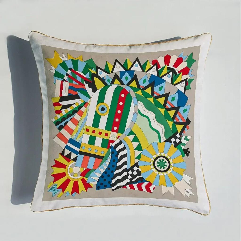 40/45/50/60cm Throw Pillow Polyester Cushion Cover Print Palace Rose Horse Pattern Sofa Couch Pillows for Home Decor Pillowcase