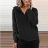 Cardigan a Maglia da Donna S Manica Lunga Collo a Revers Zip-Up Autunno Casual