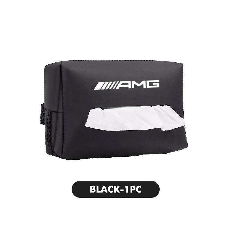 CSF1   Car Tissue Box Holder Back Seat Tissue Case With Fix Strap For Mercedes Benz AMG W202 W212 W213 W220 W221 W222 C180 C200 C260