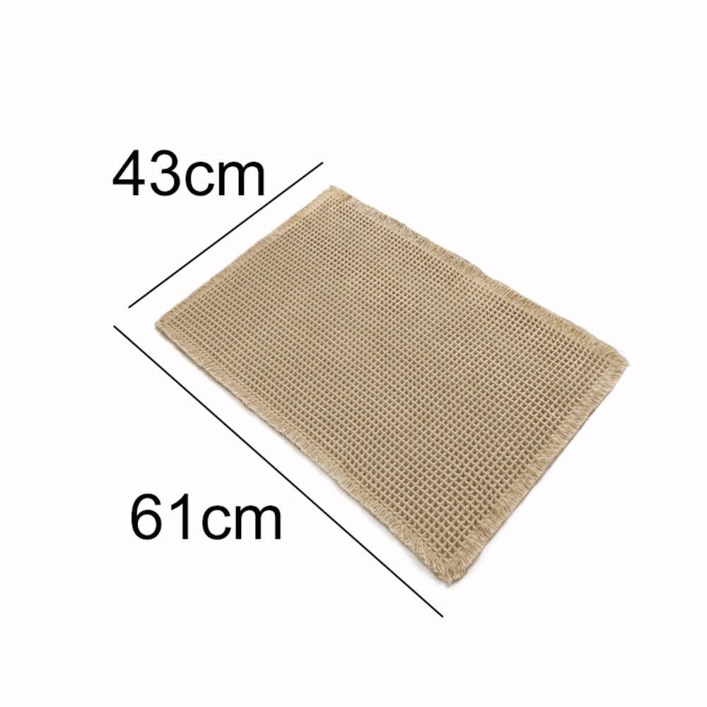 Non-Slip Bathroom Carpet Doormat Floor Mat Thicker Linen Woven Bath Mat  Bathroom