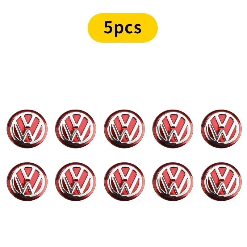 VW 2/5/10Pc 14mm Car Key Emblem Stickers Auto Control Key Logo Decals For Volkswagen VW GTI Golf Passat B6 Jetta Touran CADDY Rline EN1