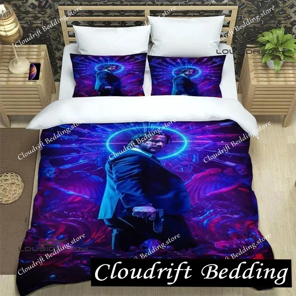 Movie John Wick Printed Bedding Sets Exquisite Bed Supplies Set Duvet Cover Bed Comforter Set Bedding Set Luxury Birthday Gift