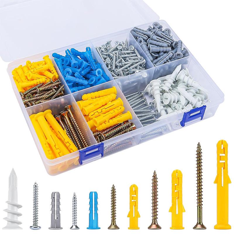 510-Piece Drywall Anchors and Screws Wall Mounting Kit