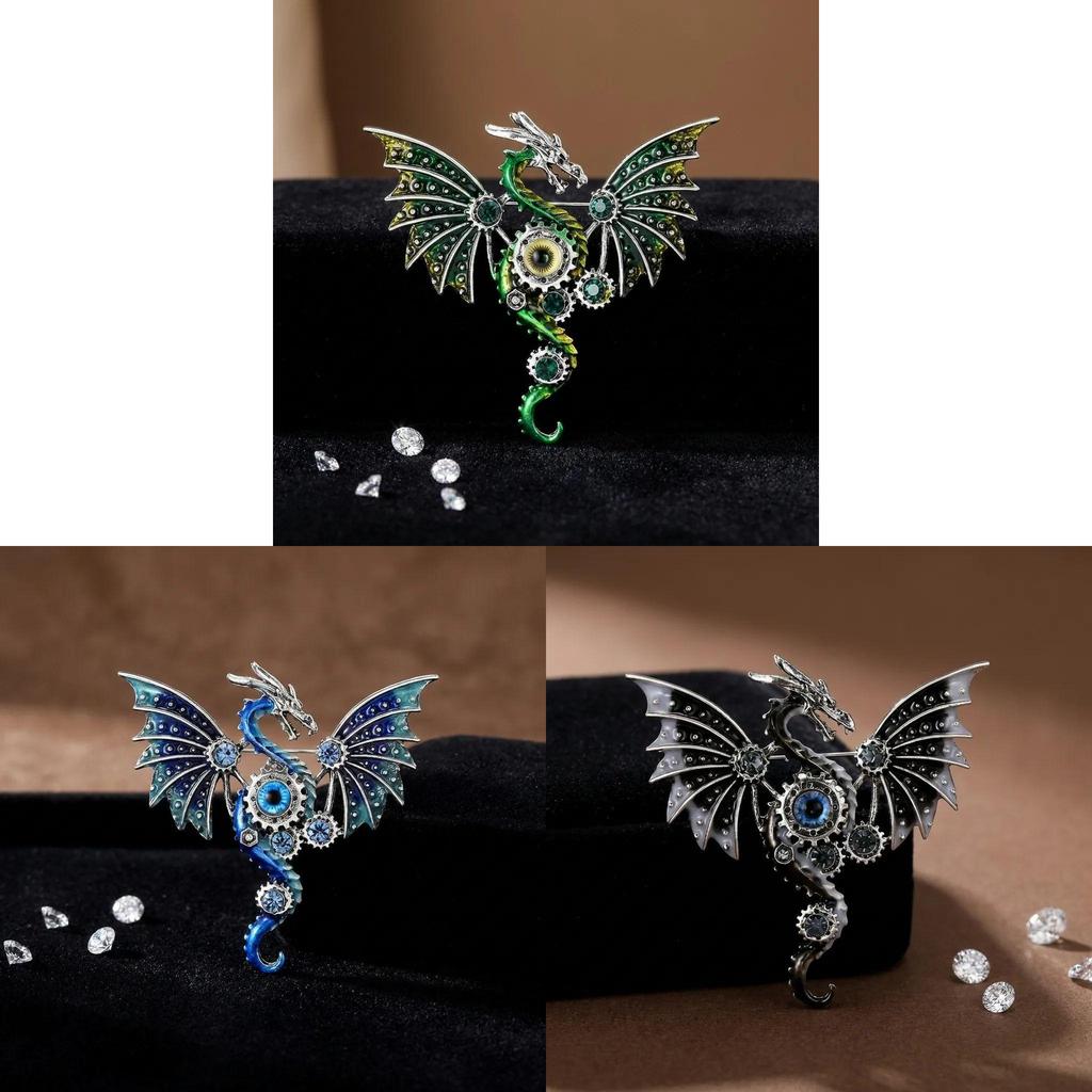 Dragon Mechanical Brooch With Zinc Alloy Material For Gothic Fashion And Giftgiving