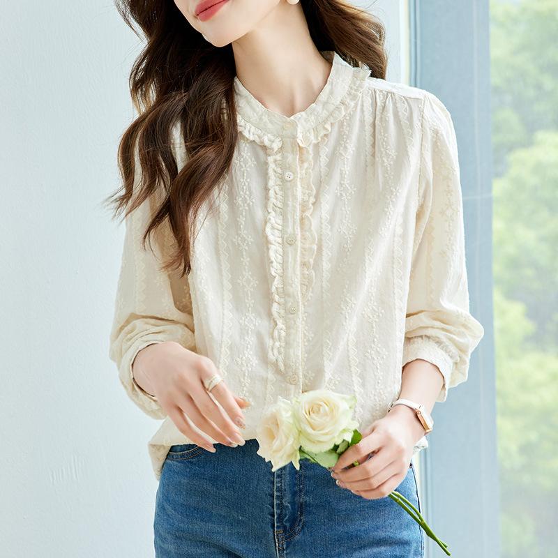 

Рубашка с длинным рукавом для женщин для летних поездок на работу, корейский свободный топ XXL