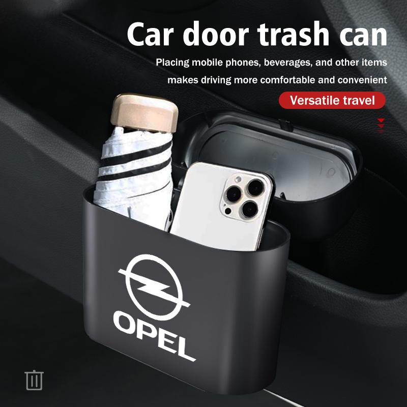 Wielofunkcyjny Kosz na Śmieci do Samochodu Wiszący Pojemnik na Śmieci do Pojazdu z Pokrywką do Opel Corsa Mokka Astra Cascada Adam Insignia Meriva Vectra