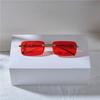 Latest Vintage Rimless Sunglasses Men Women Stylish Square Shades Glasses Latest Double Bridge Gradient Eyeglasses UV400 Sun Eyeglasses