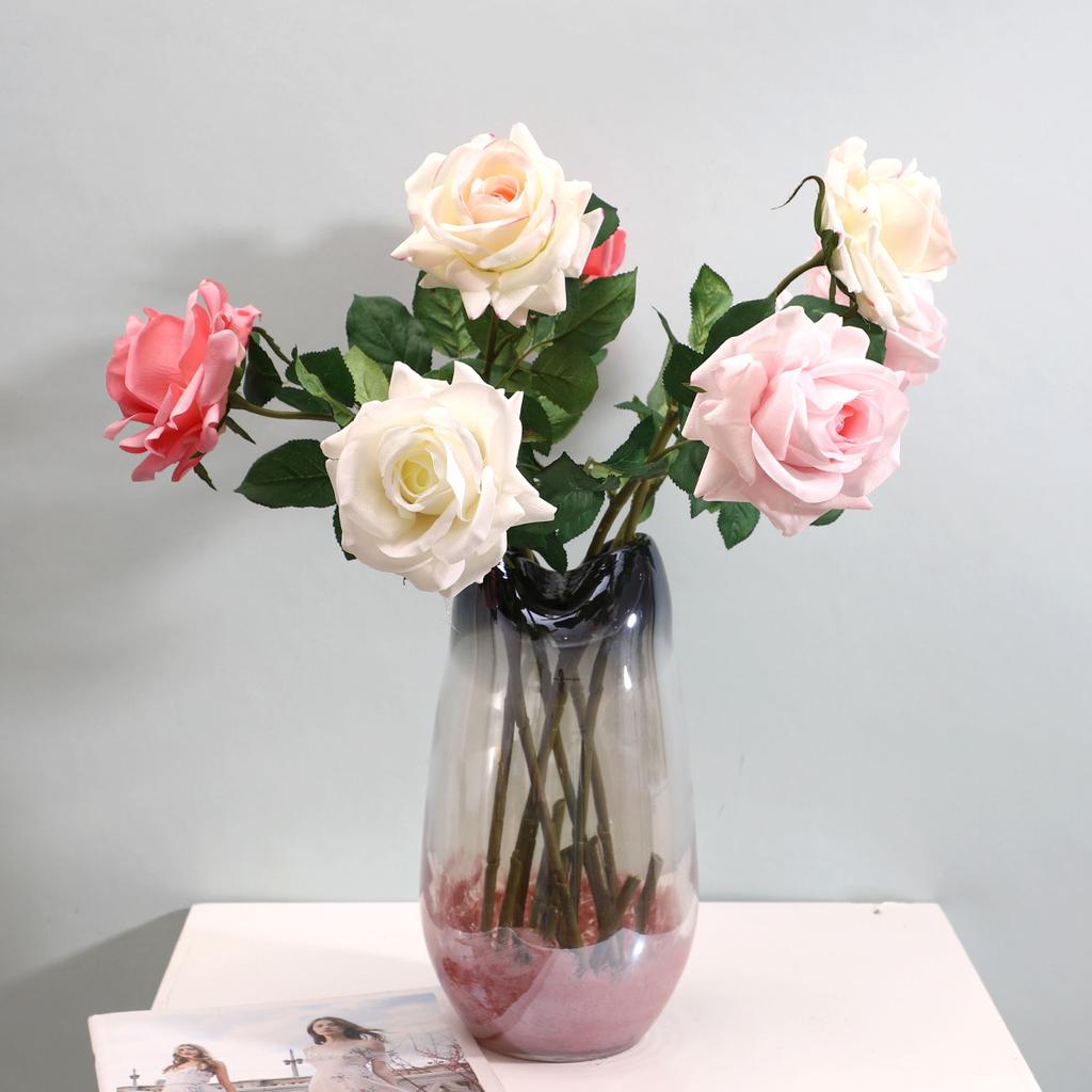 Simulation spring color moisturizing concubine rose, home decoration simulation flower