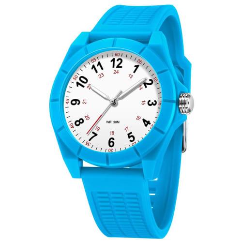 

Men s waterproof analog watch for exams and examinations. Simple and stylish watch for students, boys, and high school students.