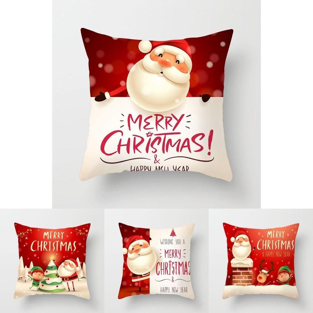 Gemütlicher Weihnachts-Weihnachtsmann-Kissenbezug für Sofa-Schlafzimmer-Dekor