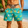 3D Print Fun Butt Prank Pattern Swim Trunks For Men  Floral Hawaii Style Quick Dry Beach Shorts Summer Personality Boyfriend