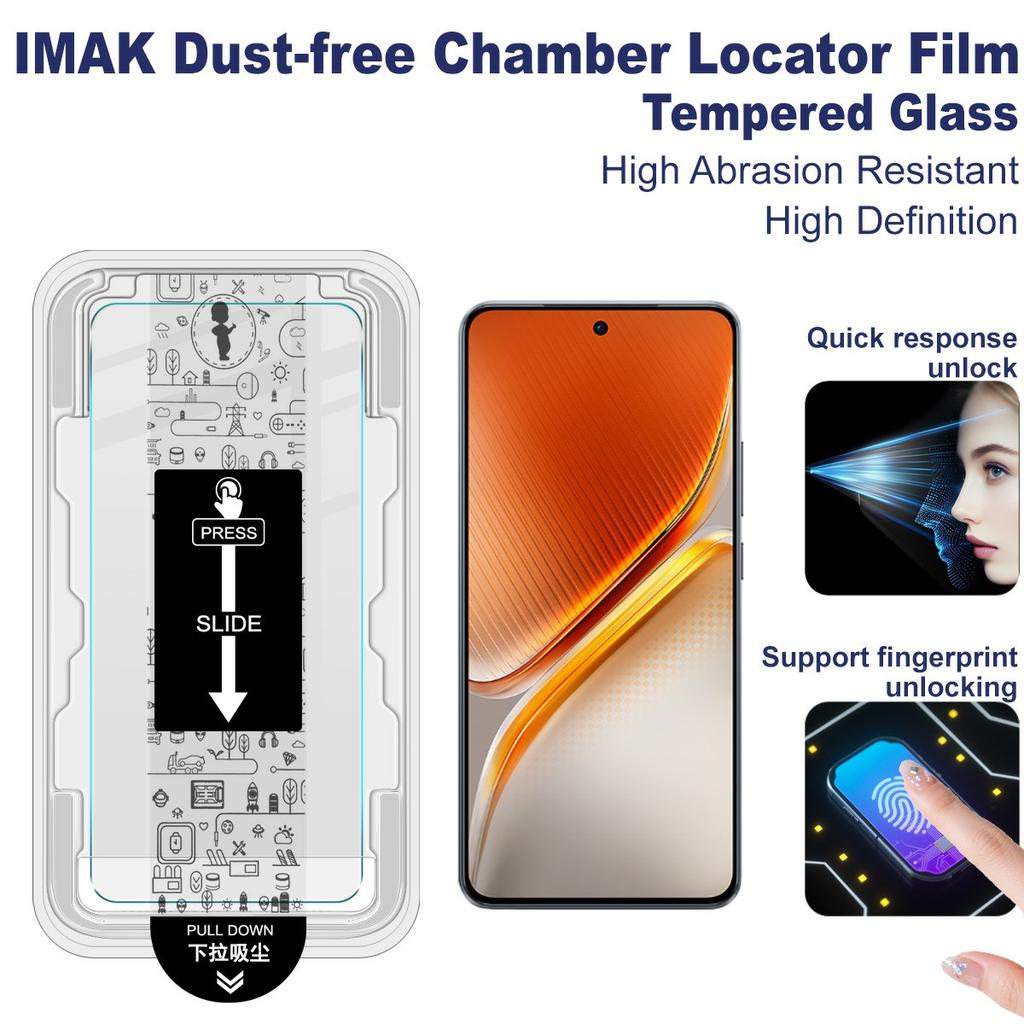 IMAK H Series For vivo iQOO Neo10 5G Tempered Glass Screen Protector Dust-free Installation Film (Fingerprint Unlock)