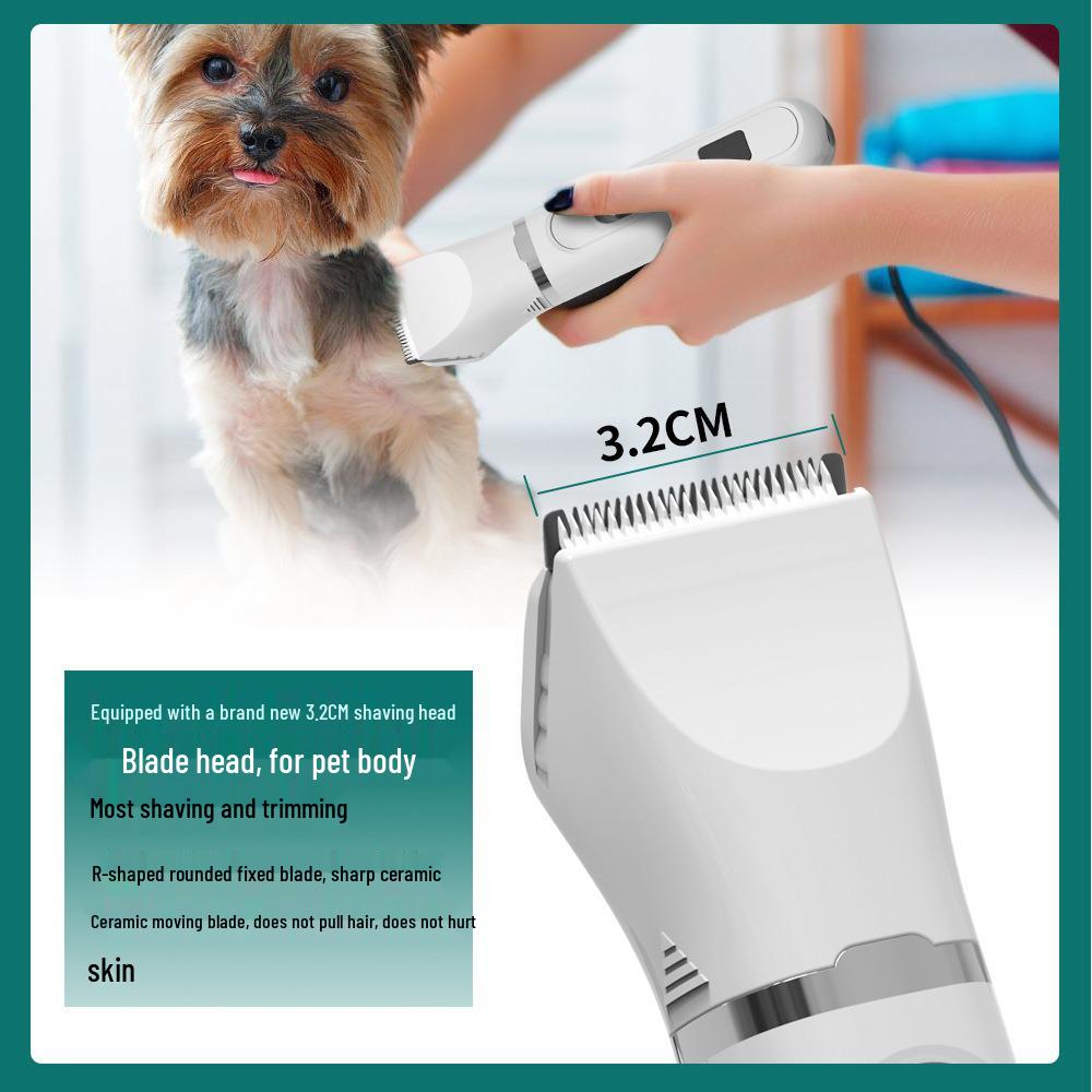 4-in-1 Pet Grooming Kit: Electric Clippers, Foot Hair Trimmer, Cat Nail Grinder