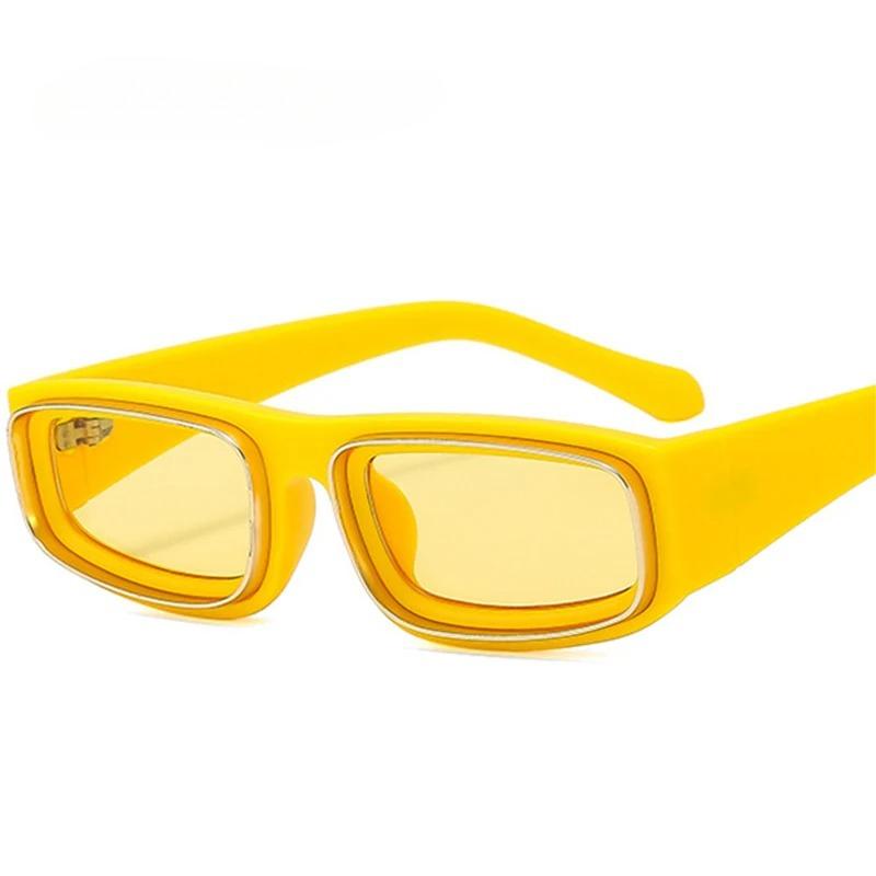 Men Small Rectangle Punk Sunglasses Luxury Brand Vintage Retro Square Sun Glasses UV400 Protection Shades