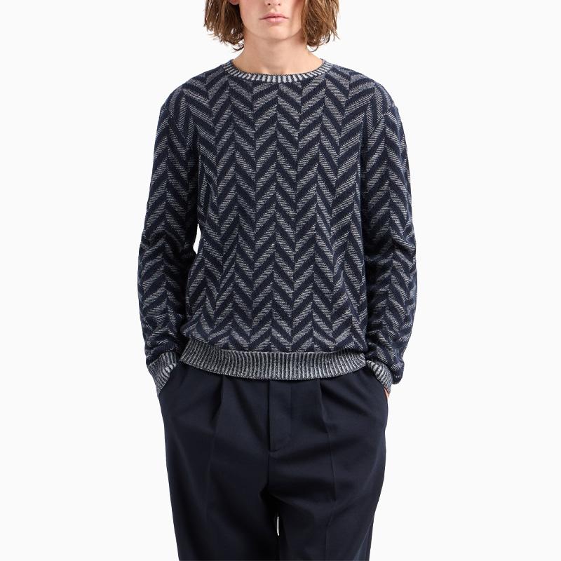 Emporio Armani Herringbone-pattern Sweater EM000508-AF12220-FB075