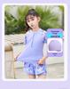 2025 New Japanese Floral Girls' Swimsuit Set with Swim Cap for Training